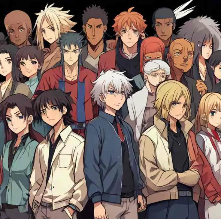 Berdiskusi dengan sesama penggemar anime Sekelompok penggemar anime berdiskusi
