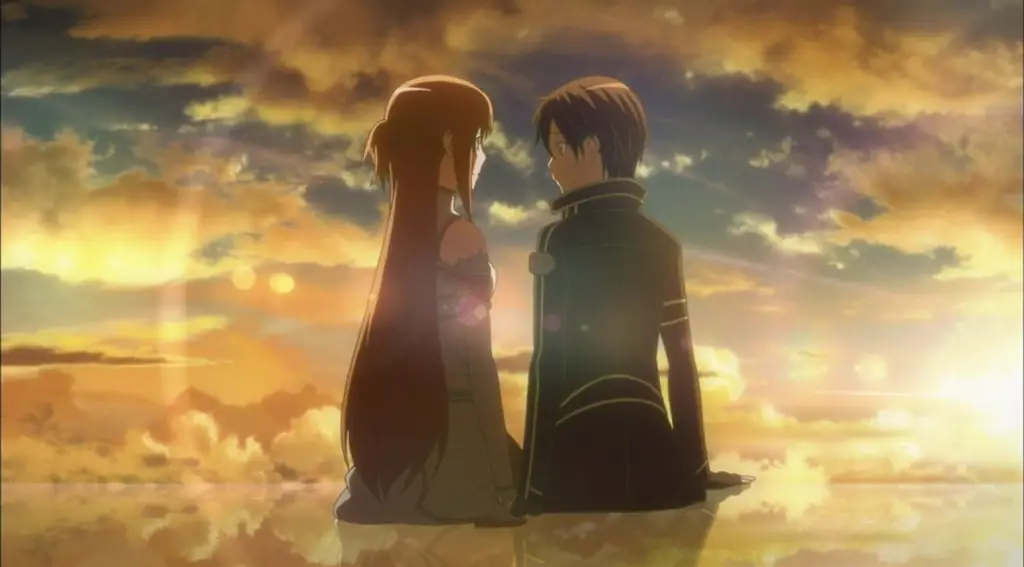 Pertarungan yang menegangkan Adegan aksi dalam Sword Art Online