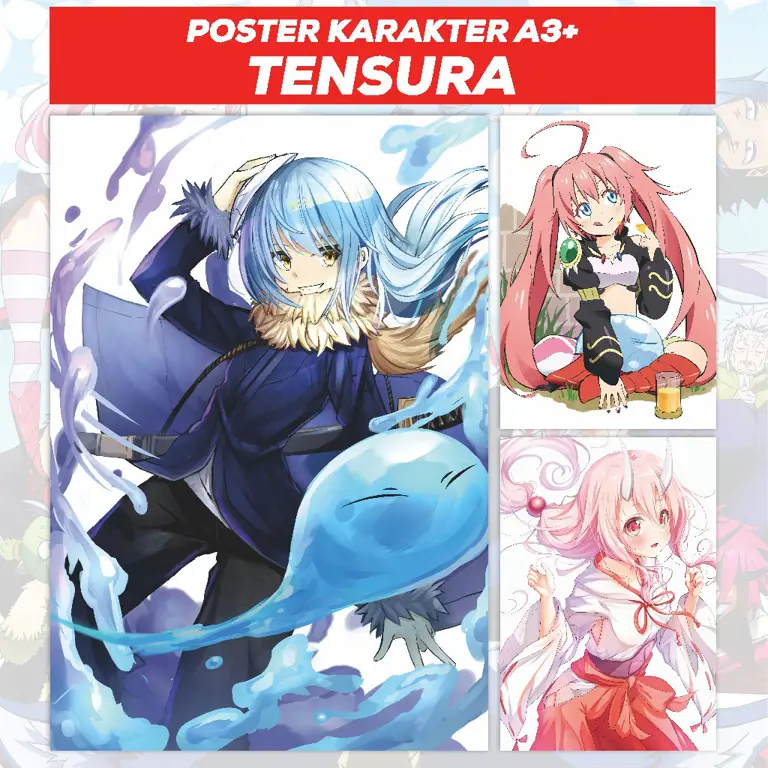 Poster resmi anime Tensura Poster Anime Tensei Shitara Slime Datta Ken