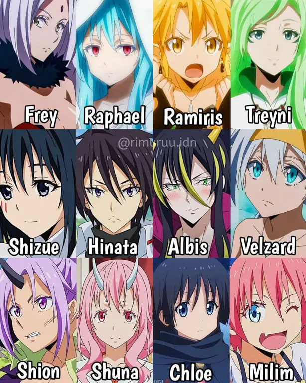 Rimuru Tempest dari Tensei Shitara Slime Datta Ken Rimuru Tempest, tokoh utama dalam anime Tensura.