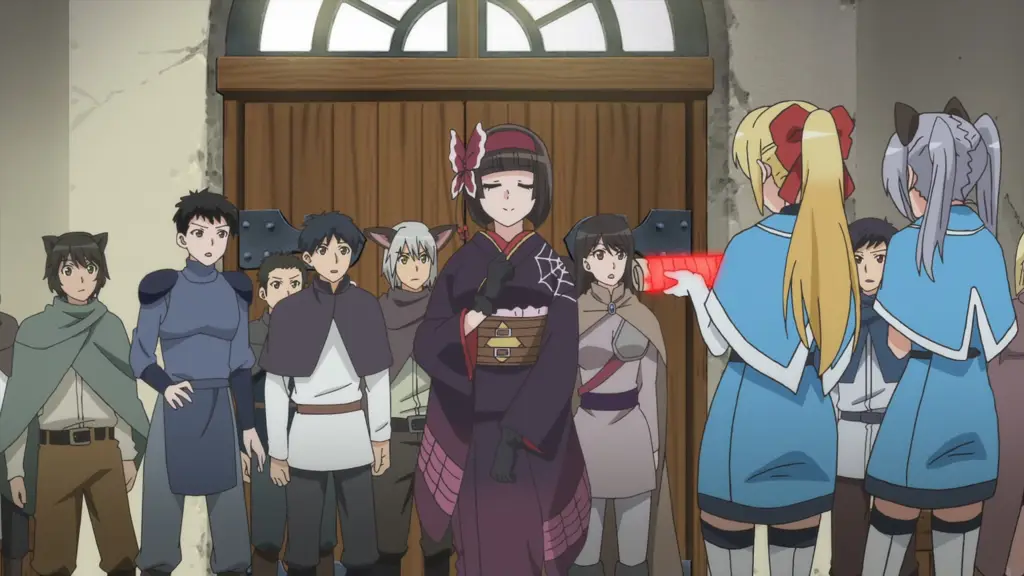 Karakter-karakter utama yang menarik Gambar grup karakter utama dari anime Tsuki ga Michibiku Isekai Douchuu