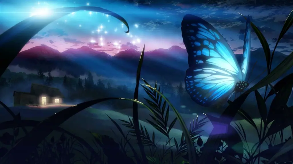 Menonton Anime di PC Gambar anime yang ditonton di layar PC