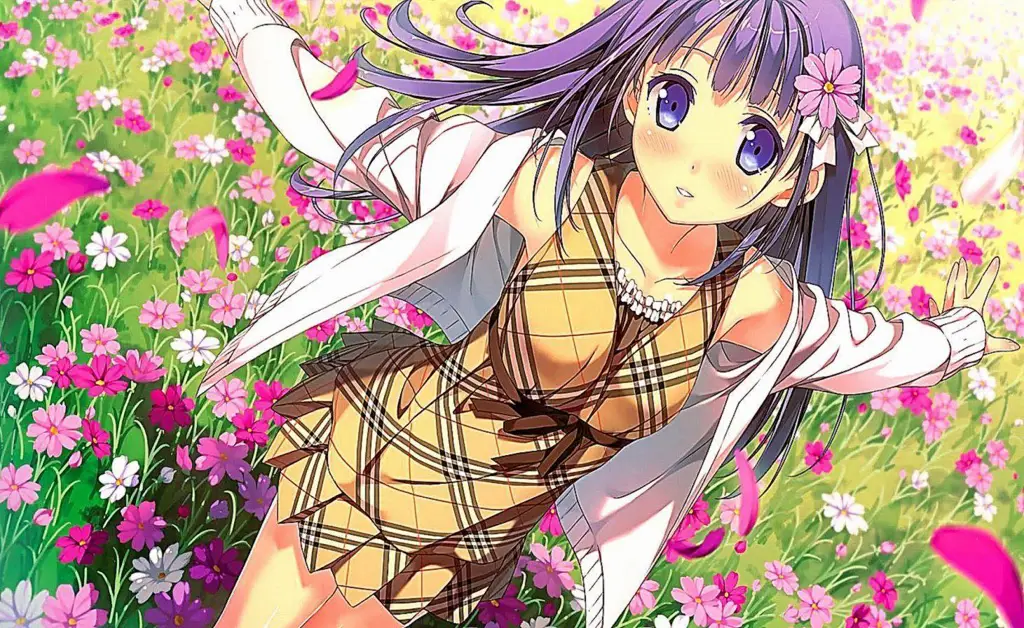 Karakter anime yang ceria Gambar gadis anime yang bahagia