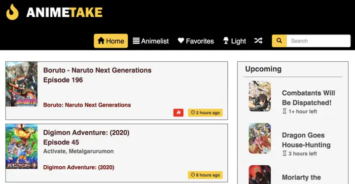 Situs Streaming Aman Antarmuka situs streaming anime yang aman