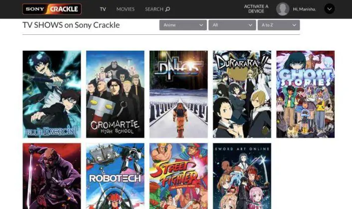 Contoh antarmuka situs streaming anime dewasa Antarmuka situs streaming anime dewasa