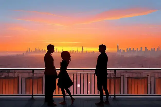Ilustrasi Yui dan Tsubasa Ilustrasi pasangan anime romantis