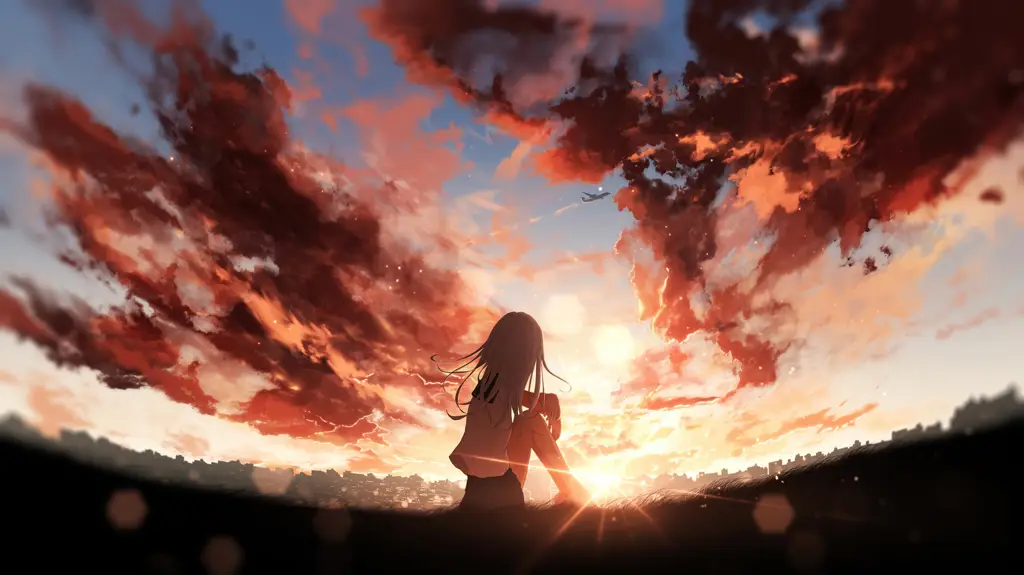 Sensasi Menonton Anime Gambar seseorang menonton anime di laptop