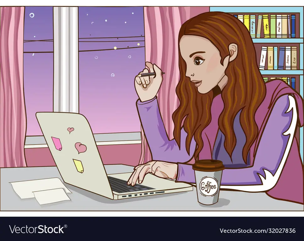 Menikmati Anime dengan Nyaman Seseorang menonton anime di laptop