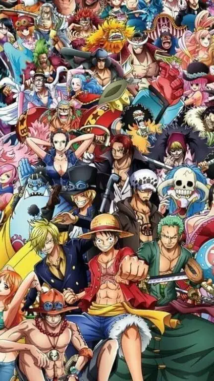 Kru Topi Jerami yang kompak Gambar para karakter One Piece berkumpul