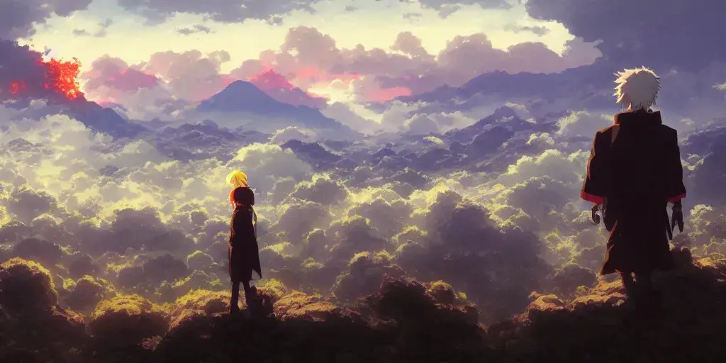 Menikmati Anime Gambar karakter anime sedang menonton anime