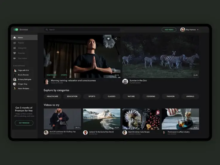 Kemudahan Akses Antarmuka platform streaming anime yang modern dan mudah digunakan