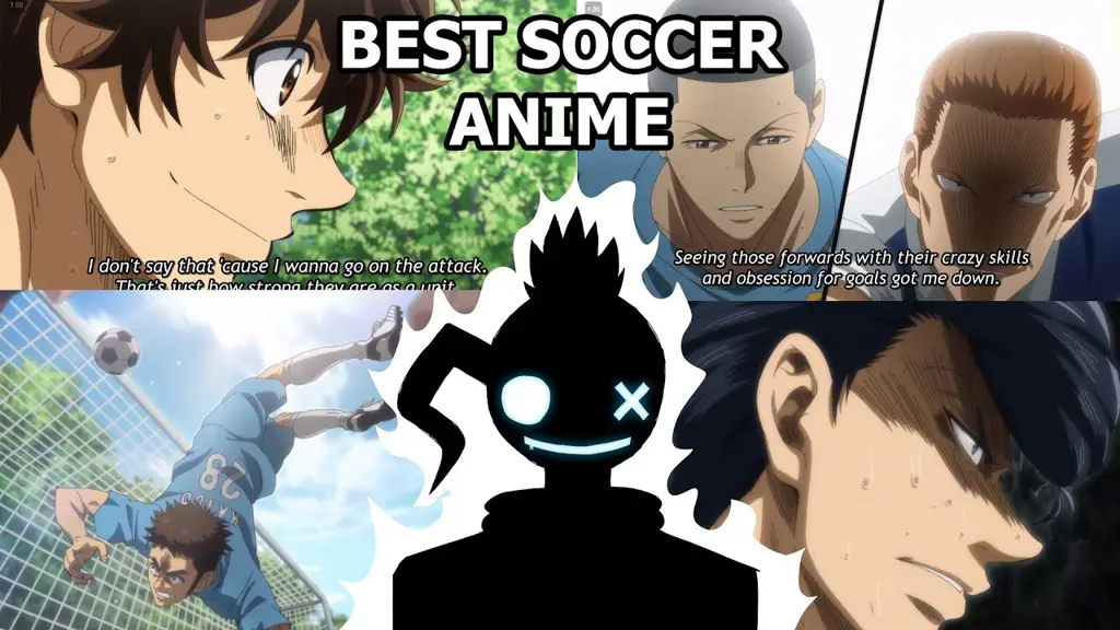 Adegan pertandingan sepak bola yang menegangkan dalam anime Ao Ashi Gambar adegan sepak bola dari anime Ao Ashi