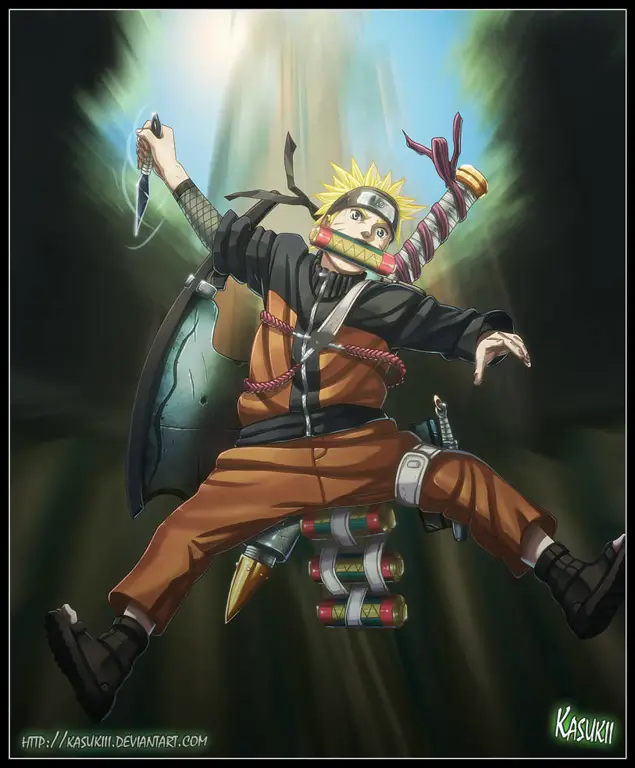 Naruto: Petualangan Ninja yang Mengasyikkan Adegan aksi anime Naruto