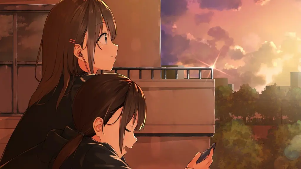 Kenyamanan Menonton Anime Seseorang bersantai dan menonton anime di tablet