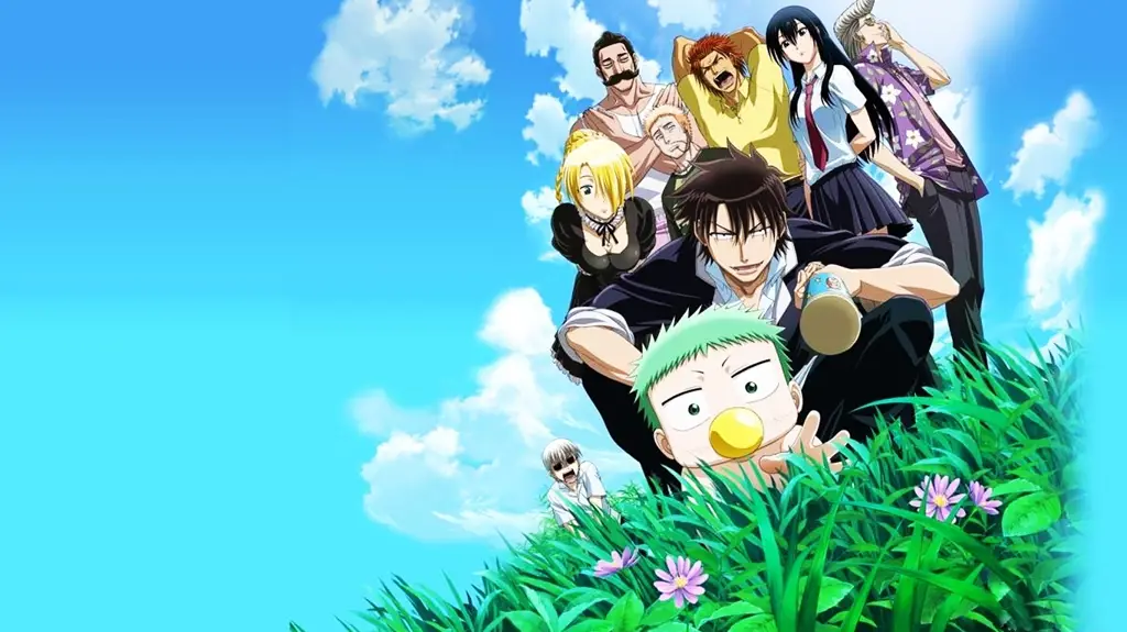 Poster resmi anime Beelzebub Poster anime Beelzebub