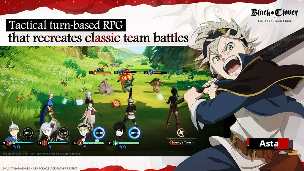 Adegan pertarungan sihir yang menegangkan dalam anime Black Clover Gambar adegan pertarungan sihir Black Clover