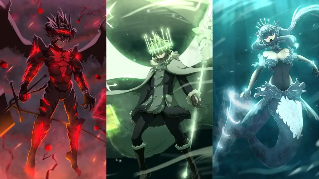 Beragam ksatria sihir dengan kekuatan dan kepribadian yang unik Gambar para ksatria sihir dari Black Clover
