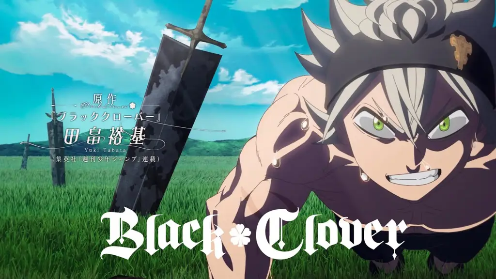 Adegan pembuka yang penuh energi dan semangat Gambar adegan pembuka anime Black Clover