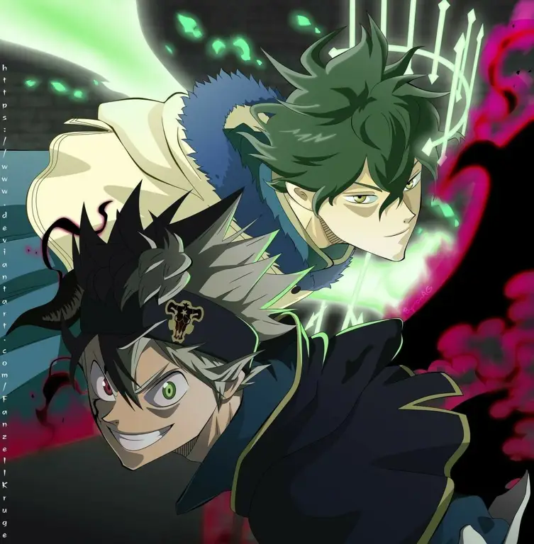 Persahabatan Asta dan Yuno Gambar Asta dan Yuno dari Anime Black Clover