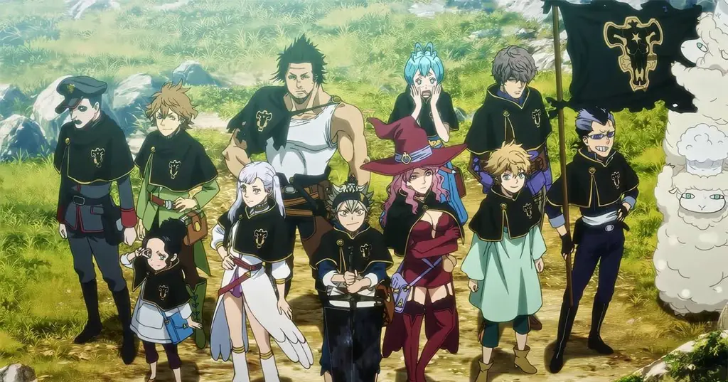 Karakter-karakter unik dan menarik adalah bagian penting dari cerita Black Clover Gambar berbagai karakter dalam anime Black Clover