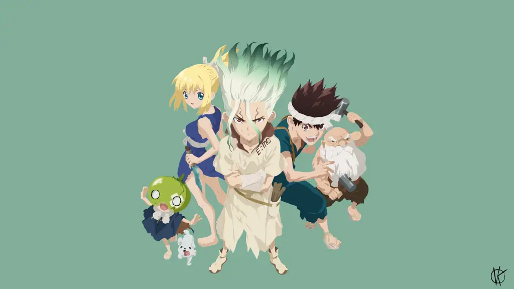 Pemandangan Menakjubkan di Doctor Stone Gambar pemandangan alam dalam anime Doctor Stone