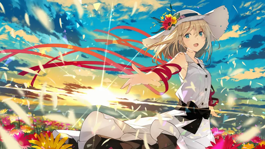 Visual anime Colorful yang estetis dan memikat Gambar pemandangan yang berwarna-warni dan indah
