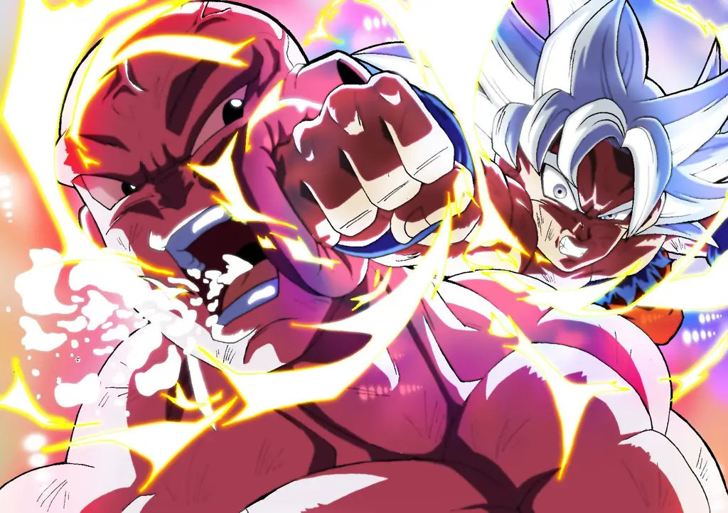 Goku dan Jiren bertarung dengan sengit