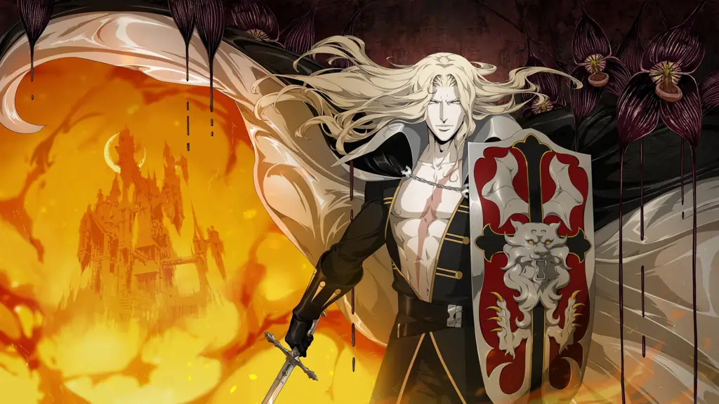 Adegan pertarungan dalam anime Castlevania yang menampilkan aksi yang intens dan detail. Adegan pertarungan dalam anime Castlevania yang menampilkan aksi yang intens dan detail.
