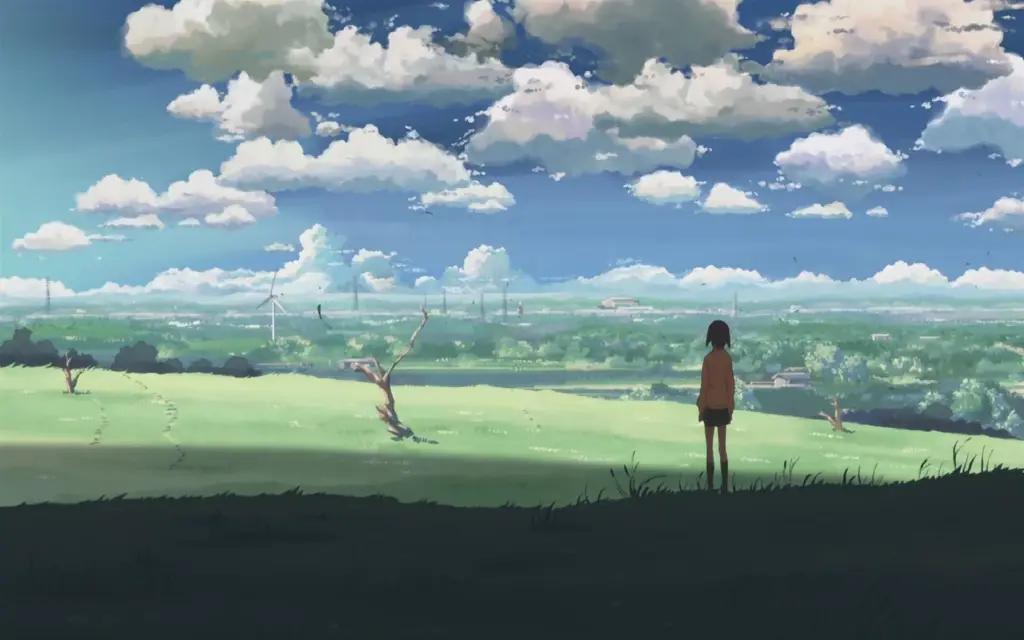 Potret Makoto yang merenung Gambar Makoto Kobayashi dari anime Colorful