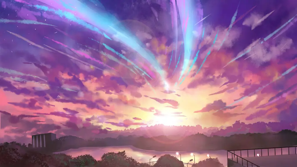 Pemandangan memukau yang menambah keindahan anime Colorful Gambar pemandangan indah dari anime Colorful
