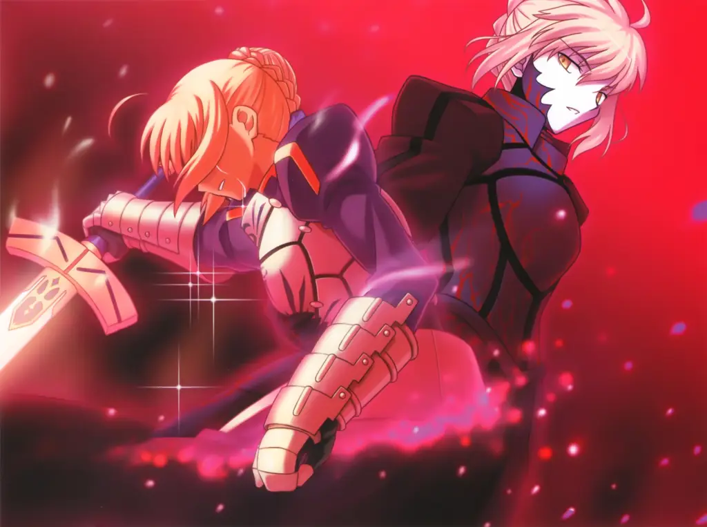 Adegan epik dari anime Fate Stay Night Gambar adegan anime Fate Stay Night