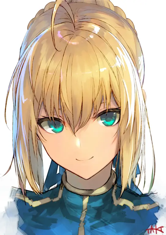 Karakter Saber yang ikonik Gambar karakter Saber dari Fate Stay Night