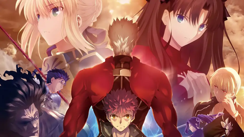 Poster resmi anime Fate Stay Night Poster anime Fate Stay Night
