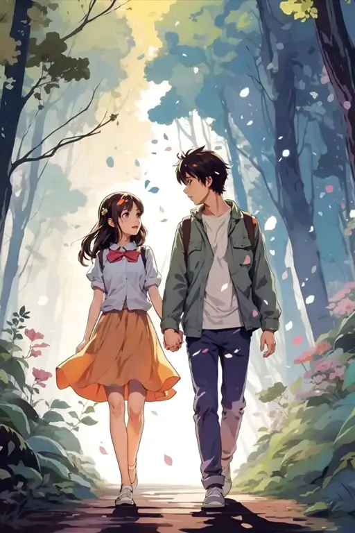 Menikmati Anime Bersama Pasangan sedang menonton anime bersama