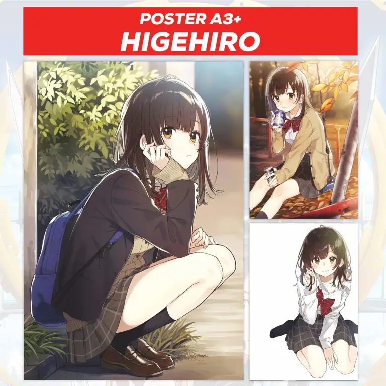 Poster resmi anime Higehiro Poster anime Higehiro