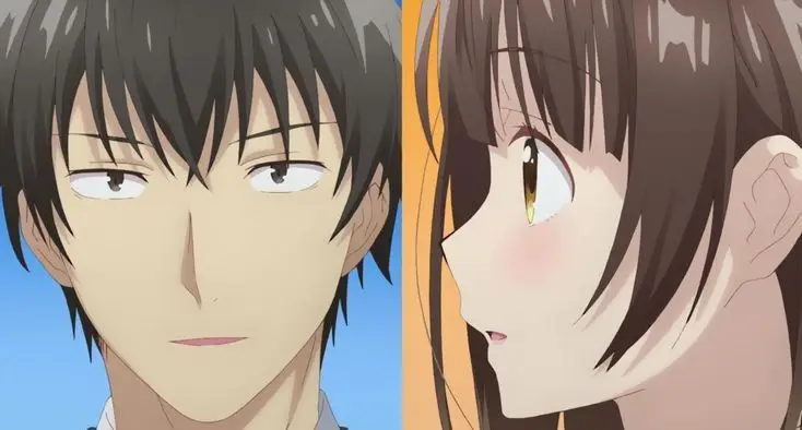 Karakter utama Yoshida dan Sayu Yoshida dan Sayu dari anime Higehiro