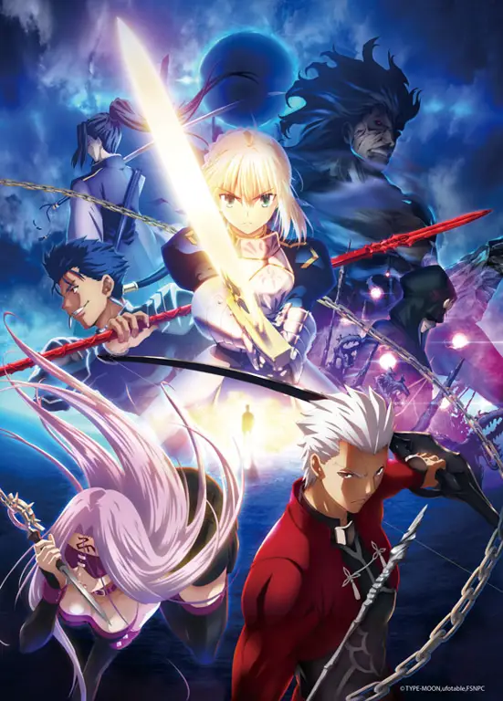 Adegan epik dari Fate Stay Night: Unlimited Blade Works Screenshot adegan anime Fate Stay Night: Unlimited Blade Works
