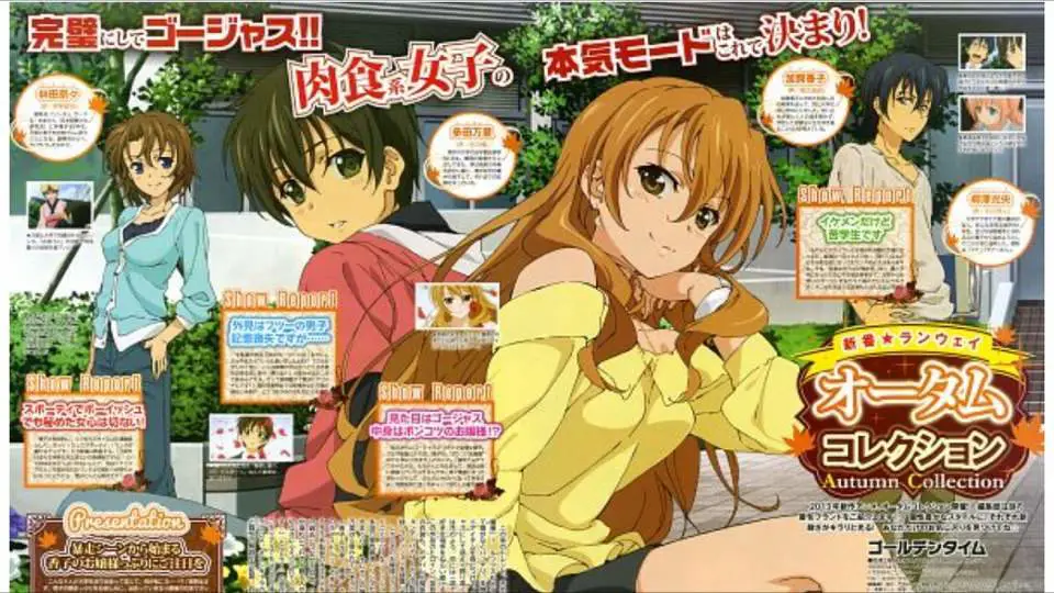 Karakter Utama Golden Time Gambar karakter-karakter utama dalam anime Golden Time