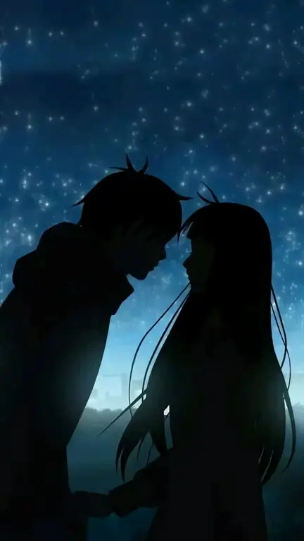 Adegan Romantis Golden Time Gambar adegan romantis dalam anime