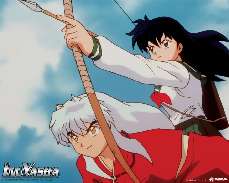 Inuyasha dan Kagome dalam sebuah adegan Gambar Inuyasha dan Kagome