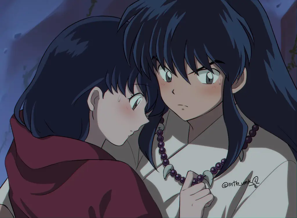 Momen romantis Inuyasha dan Kagome Inuyasha dan Kagome bersama