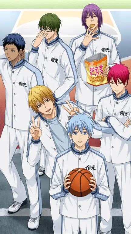 Karakter-karakter Kuroko no Basket Gambar karakter-karakter utama dalam anime Kuroko no Basket