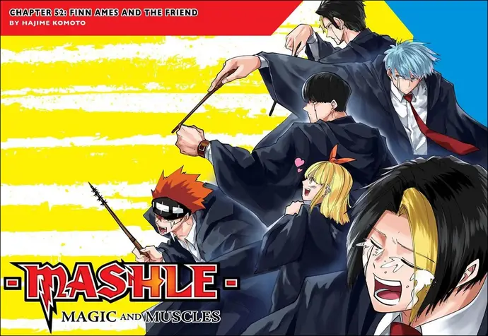 Adegan aksi menegangkan dalam anime Mashle Gambar adegan pertarungan dalam anime Mashle