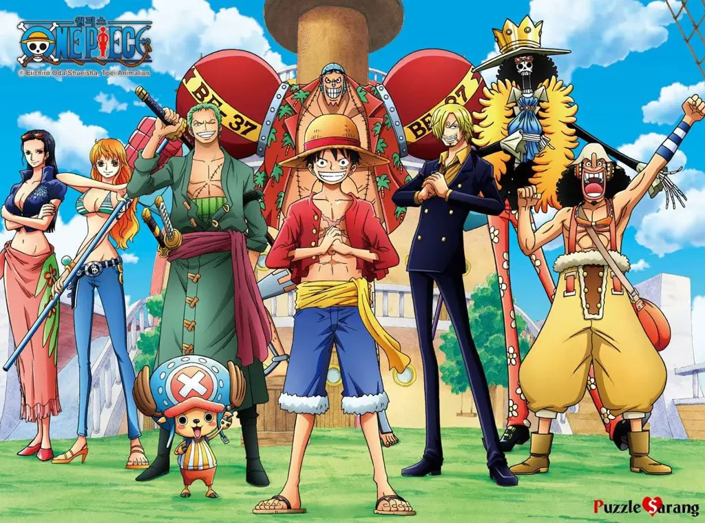 Karakter-karakter ikonik One Piece Gambar berbagai karakter utama One Piece