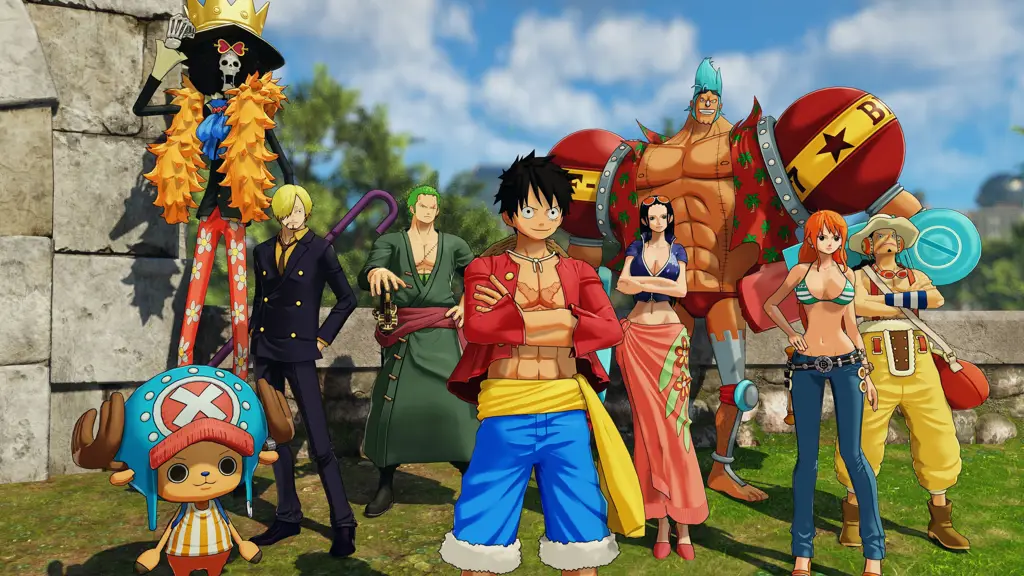 Luffy dan kru Topi Jerami dalam petualangan mereka Karakter-karakter One Piece