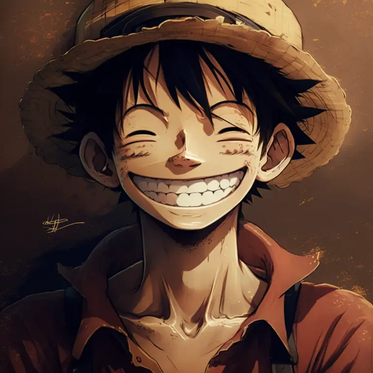 Luffy dan Kru Topi Jerami Gambar Monkey D. Luffy dari anime One Piece