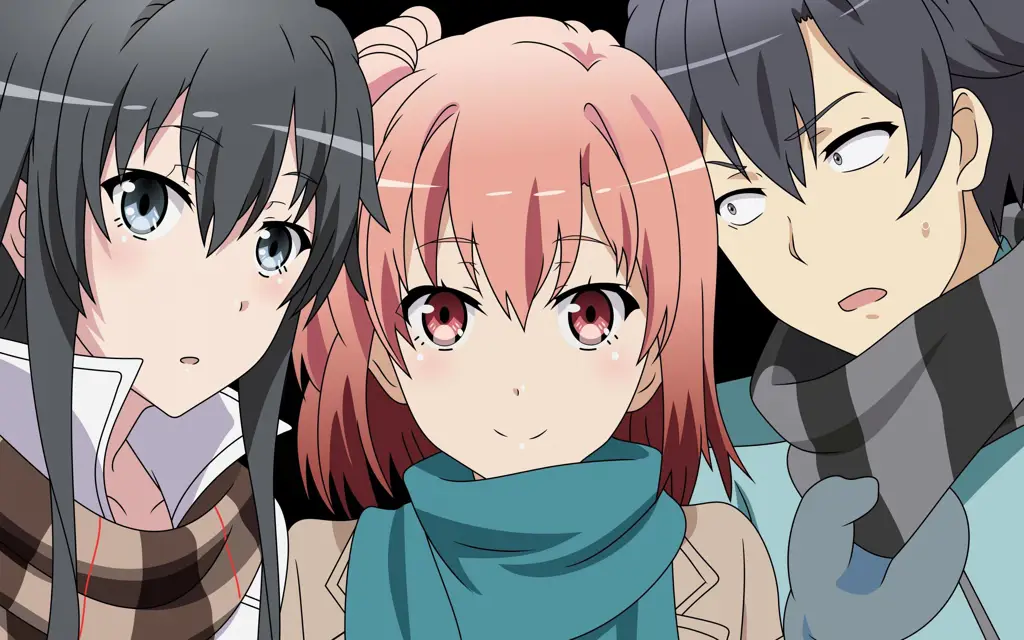 Adegan menarik dari anime Oregairu Screenshot adegan dari anime Oregairu