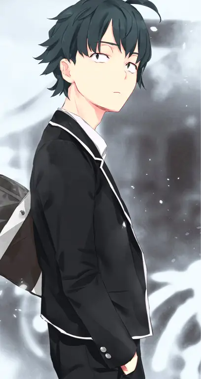 Karakter utama Oregairu Gambar karakter utama Hikigaya Hachiman dari Oregairu