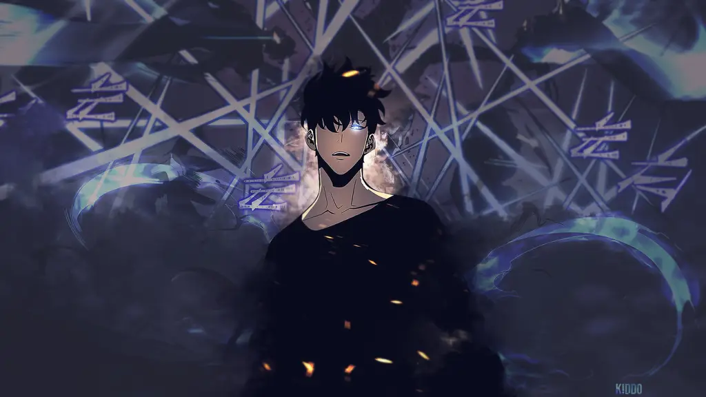 Adegan Pertarungan Epik Gambar adegan pertarungan menegangkan dalam anime Solo Leveling
