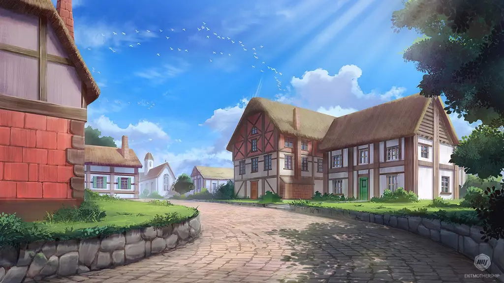 Suasana dunia fantasi dalam anime isekai Pemandangan khas anime isekai